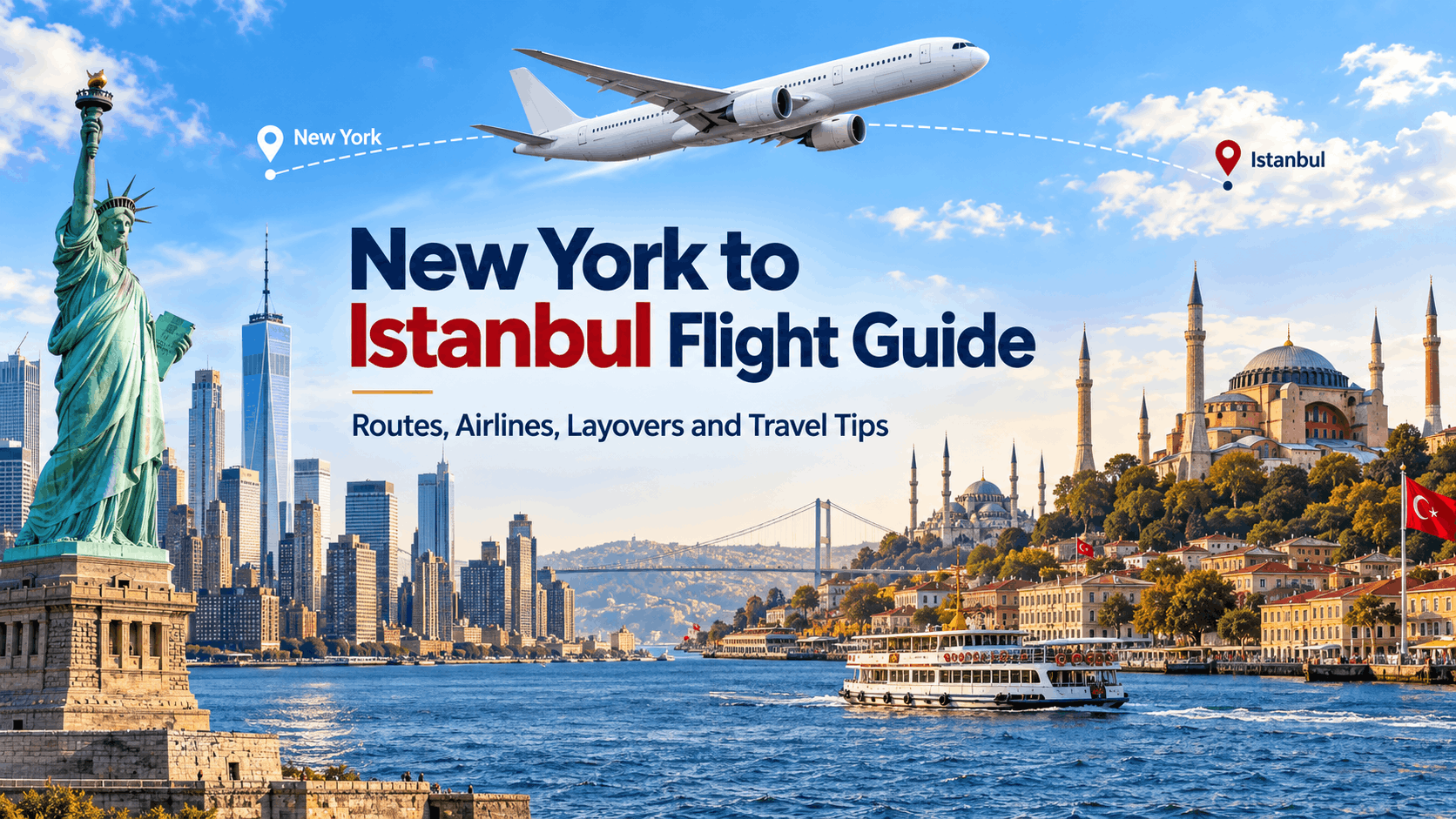 Aircraft at Istanbul Airport with the terminal behind